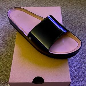 Women’s UGG Patent Leather Slides 9